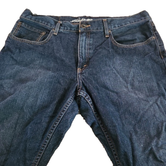 EDDIE Bauer Blue Denim 34×30 Straight Leg Jeans - Picture 4 of 12